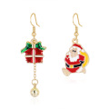 Shangjie oem joyas regalos de Navidad pendientes de moda para niña lindo santa claus pendientes aretes de diamantes de imitación para mujeres